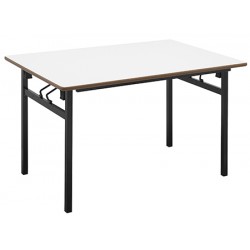 Table pliante 4 pieds Hershel 120x80 cm mélaminé