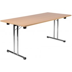 Table pliante à dégagement lateral Mélissa 140x80 cm mélaminé