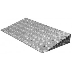 Rampe de seuil aluminium antidérapant L80 x P75 obstacle H8 cm