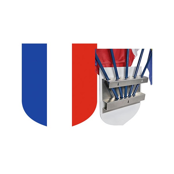 Ecusson RF + drapeaux EU + drapeaux français - Collectivités & Mairie