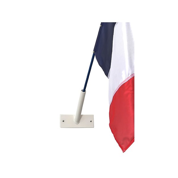 Réglable Drapeau personnel de drapeau porte-WINDSOCK Pôle Support Mural Blanc 2x 