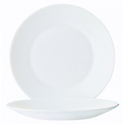 Assiette restaurant unie plate ø235 mm Arcopal blanc (le lot de 6)