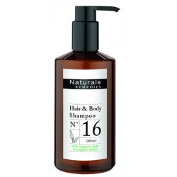 Lot de 12 shampooings corps et cheveux Naturals Remedies en flacon pompe 300 ml