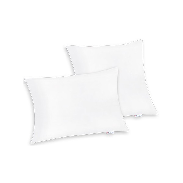Oreiller confort luxe garnissage 100% polyester enveloppe 100% coton percale 45x70 cm