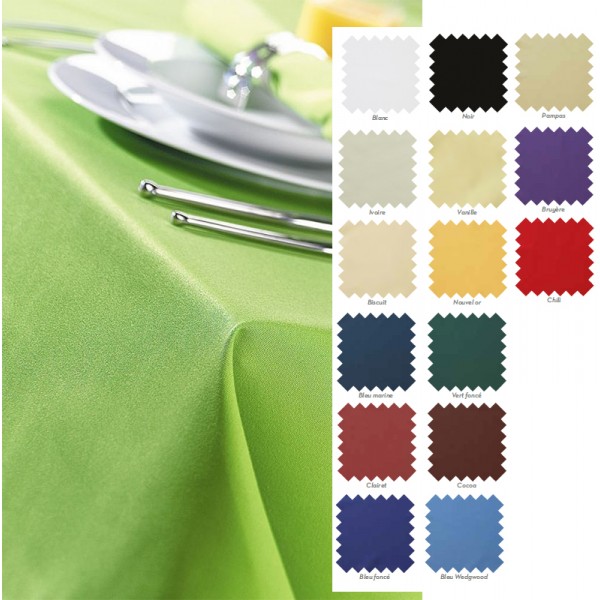 Nappe en polyester filé coloris uni 178x178 cm 