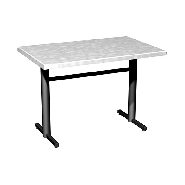 Table monobloc Bistro plateau stratifié moulé 110x70 cm