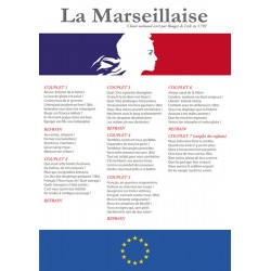 Panneau affiche rigide en PVC A3 "Marseillaise" modèle 3