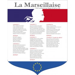 Écusson PVC 40x50 cm "Marseillaise" modèle 3