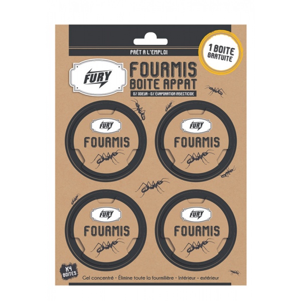 Lot de 6 boites fourmis Fury 3 + 1 gratuit 