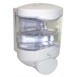 Distributeur de savon SN 700 - 0,9 l - Manuel à bouton poussoir - ABS blanc  