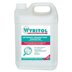Lot de 4 detergents desinfectant concentre Wyritol professionnel 5 L