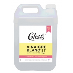 Lot de 4 Gloss vinaigre blanc liquide ultra concentré 18° 5L