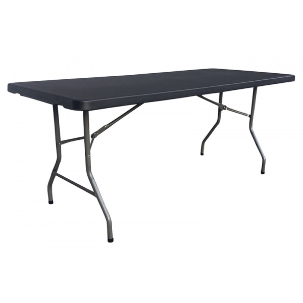Table pliante polyéthylène Eco noire 183x76 cm