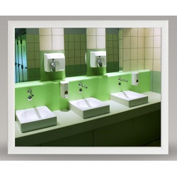 Miroir sanitaire avec cadre MDF Blanc 430x530 mm