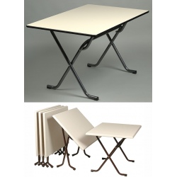 Table X avec plateau mélaminé 120x80 cm