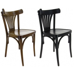 Lot de 2 chaises Nouvelle Orléans hêtre noir ou cérusé foncé