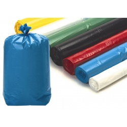 Sacs poubelle 20L bleus usage courant 10 microns (le carton de 1000)