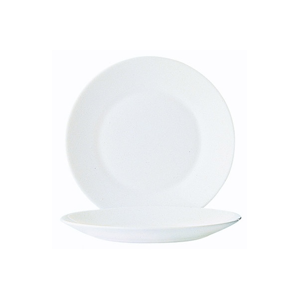 Assiette restaurant unie plate ø235 mm Arcopal blanc (le lot de 6)
