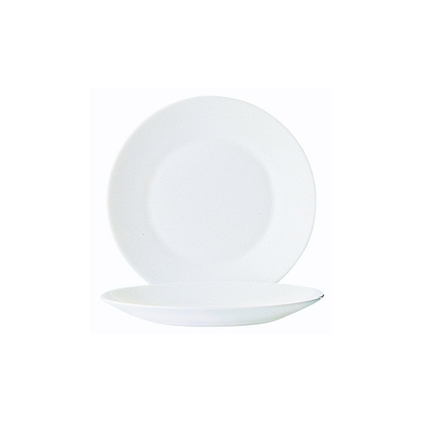 Assiette restaurant unie plate ø195 mm Arcopal blanc (le lot de 6)