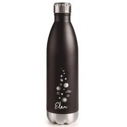 Bouteille thermos inox noire 26 cl