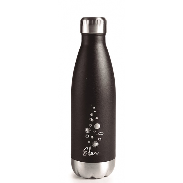 Bouteille thermos inox noire 50 cl