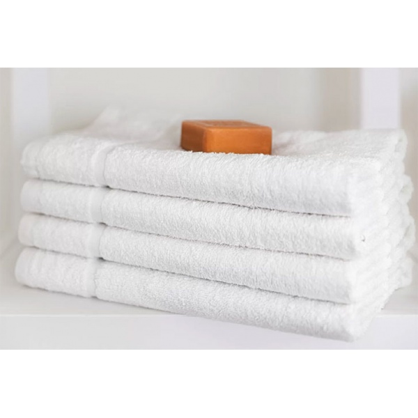 Serviette de toilette Antibes blanc 50X90 cm 90% coton 10% Polyester 380 g (lot de 60)
