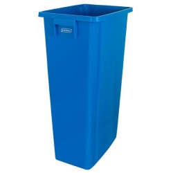 Collecteur recyclage bleu 80 L pour station de tri sélectif en recyclé