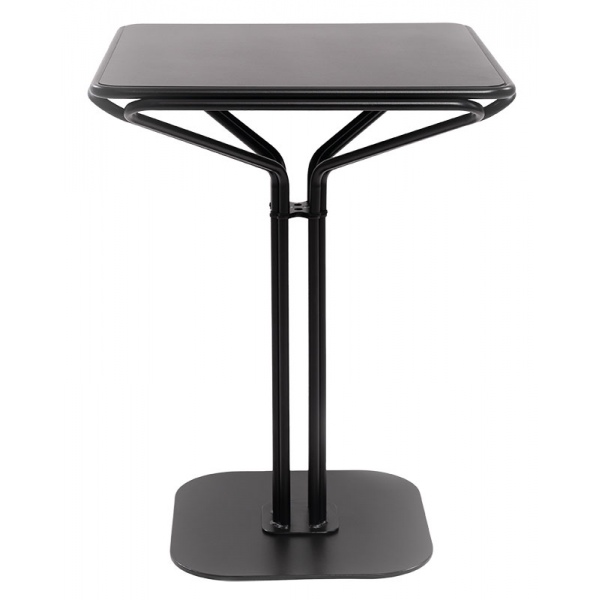 Table Bistro carrée 60x60 cm plateau métal noir