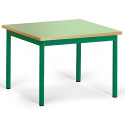 Table maternelle Elise stratifié pieds métal 60x60 cm TC à T3