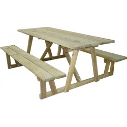 Table de pique-nique bois Andorre L200 cm