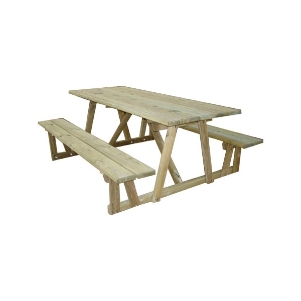 Table de pique-nique bois Andorre L150 cm