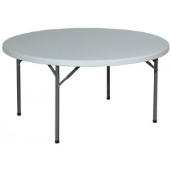 Table pliante 2 abattants 140x77x78 cm naturel et blanc - NIMES