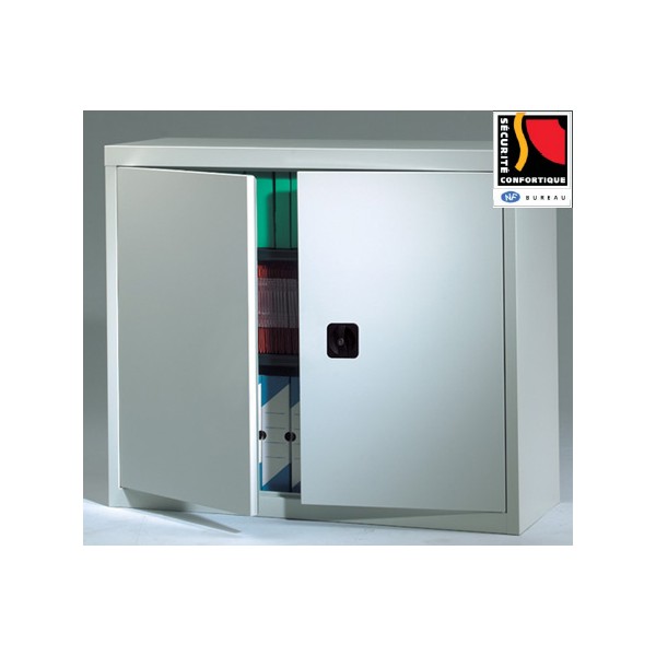 Armoire monobloc métal portes battantes NF Office Excellence 102x120x43 cm