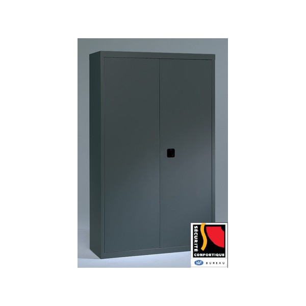 Armoire monobloc métal portes battantes NF Office Excellence 198x120x43 cm