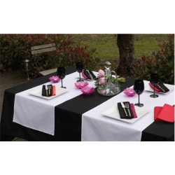 Jetable Table couvre x 25 nappes 90 cm Partie Restauration papier blanc 