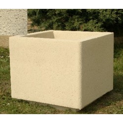 Jardinière carrée 50x50xH45 cm ton pierre sablé
