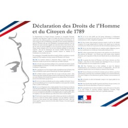 Déclaration des Droits de l'Homme en PVC opaque 42 x 59,4 cm
