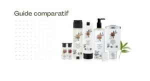 Distributeurs muraux et dosettes individuelles pour produits d'accueil en salle de bain d'hôtel