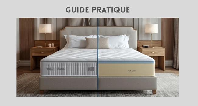 Comparatif matelas à ressorts ensachés et mousse haute résilience pour chambres d'hôtel professionnelles