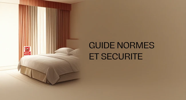 Literie hôtelière conforme aux normes de sécurité incendie avec matelas et linge certifiés ignifuges