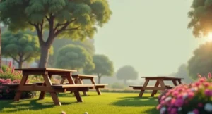 Table de pique nique pour les hôtels